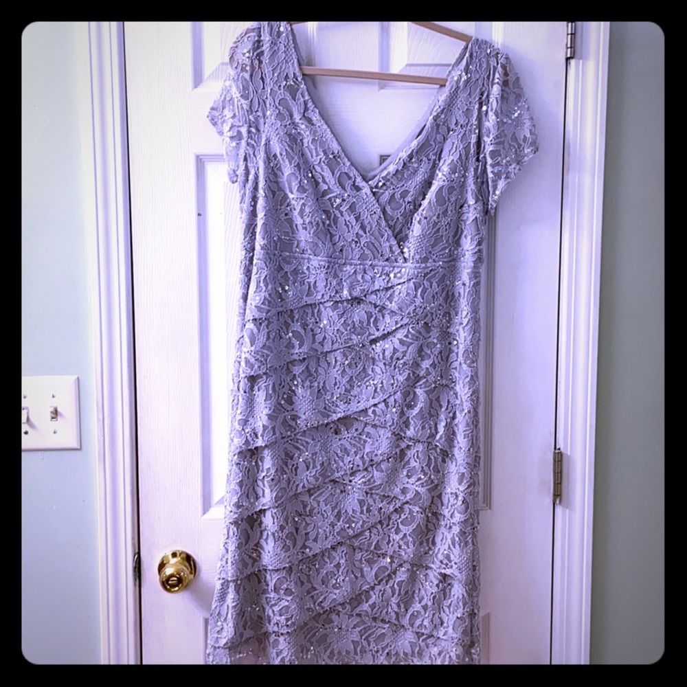 Beautiful Scarlett silver dress!